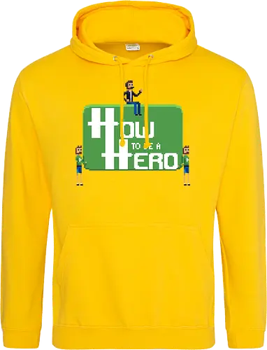 How to be a Hero - Howky trägt Logo