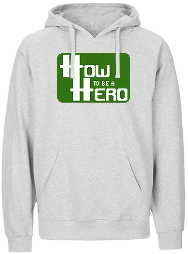 How to be a Hero - Pixellogo - rpg, hauke gerdes, rollenspiel, pen and paper, rocketbns - Fairtrade Hoodie