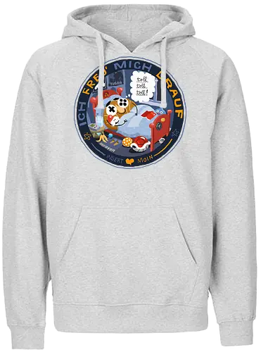 Insert Moin - Ich freu mich drauf - poComicast - Fairtrade Hoodie