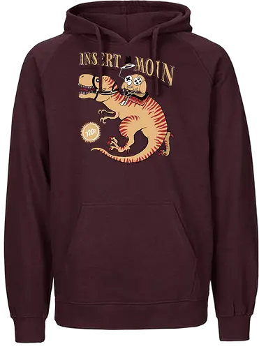 Insert Moin - DinoRider - Insert Moin, dino, poComicast - Fairtrade Hoodie