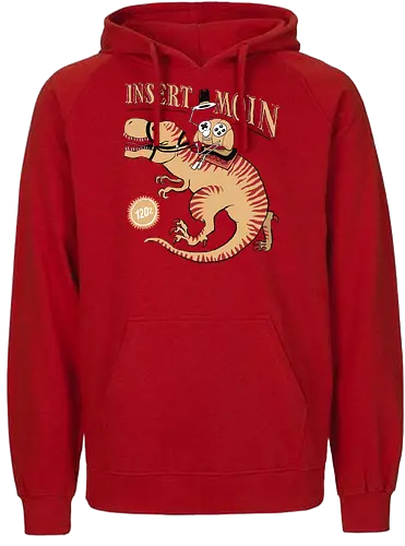 Insert Moin - DinoRider - Insert Moin, dino, poComicast - Fairtrade Hoodie