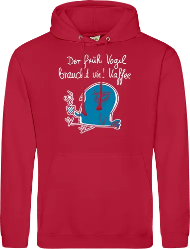 Der frühe Vogel braucht viel Kaffee - kaffee, koffein - Standard Hoodie