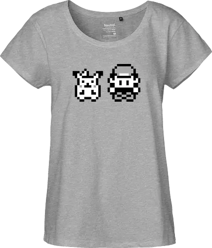 8Bit Poke - gaming, gelb, classic, retro, monster, pocket, manga, anime, ash, yellow - Fairtrade Girl Shirt