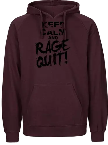Keep Calm and RAGE QUIT! - gaming - Fairtrade Hoodie