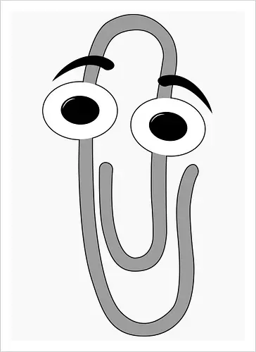 RIP Clippy - office, 3.1, window, helper, assistant, it, pc, computer - Kunstdruck