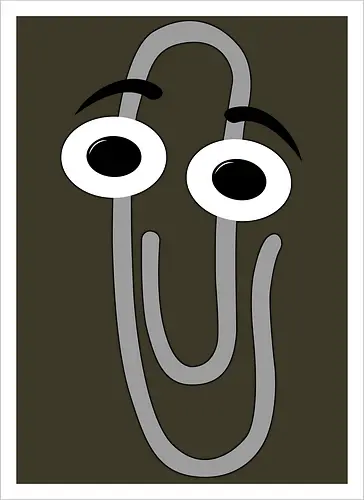 RIP Clippy - office, 3.1, window, helper, assistant, it, pc, computer - Kunstdruck
