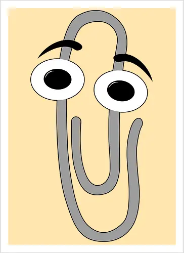 RIP Clippy - office, 3.1, window, helper, assistant, it, pc, computer - Kunstdruck