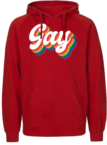 Gay Rainbow Letters - Fairtrade Hoodie