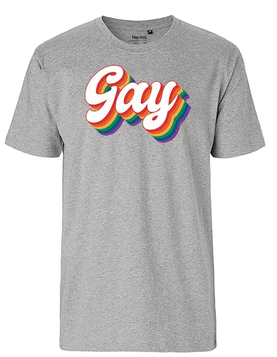 Gay Rainbow Letters - Fairtrade T-Shirt