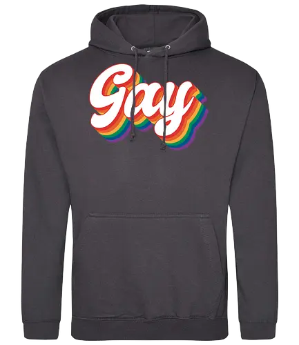 Gay Rainbow Letters - Standard Hoodie