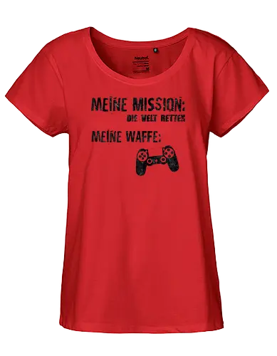 Meine Mission v1 - gaming - Fairtrade Girl Shirt