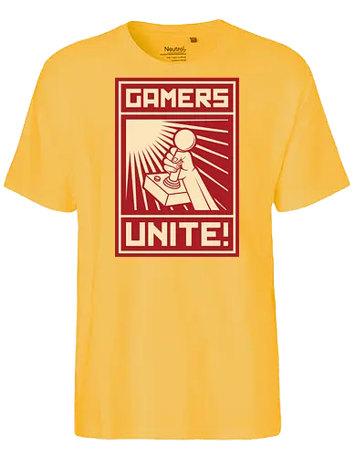 Gamers Unite - gaming, controller, pc, joystick, konsole - Fairtrade T-Shirt