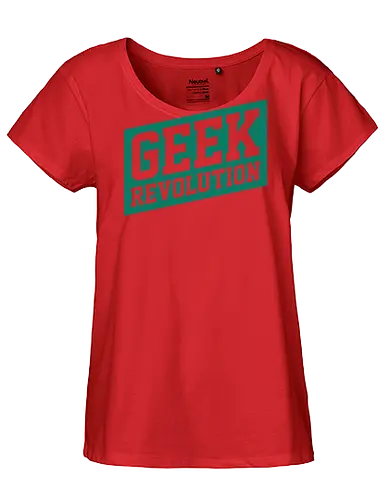 College Script - geek, revolution - Fairtrade Girl Shirt