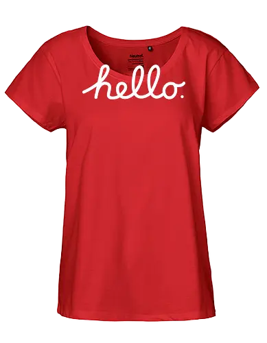 Hello - macintosh, mac, apple, computer, script, oldschool, retro - Fairtrade Girl Shirt