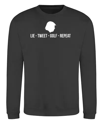 Lie Tweet Golf Rept - dynamitfrosch, trump, president, politik - Sweatshirt