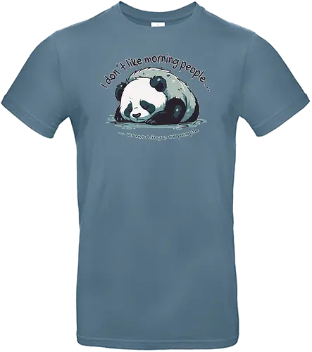 Morning Panda - mornings, panda, cute, eule, lerche - Standard T-Shirt
