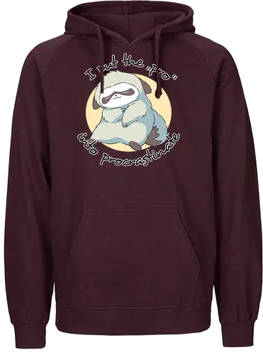 Procrastinate Sloth - faultier, sloth, procrastinate - Fairtrade Hoodie