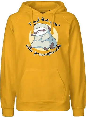 Procrastinate Sloth - faultier, sloth, procrastinate - Fairtrade Hoodie