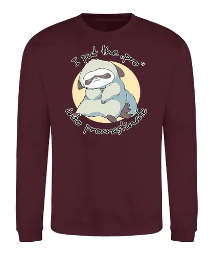 Procrastinate Sloth - faultier, sloth, procrastinate - Sweatshirt