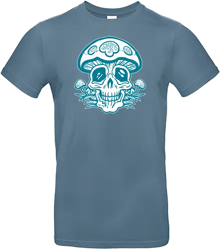 Skull'n'shrooms Stencil - skull, mushroom, pilz, schädel - Standard T-Shirt