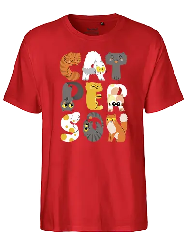 Catperson - katze, cat, animal, tier, katzenmensch - Fairtrade T-Shirt