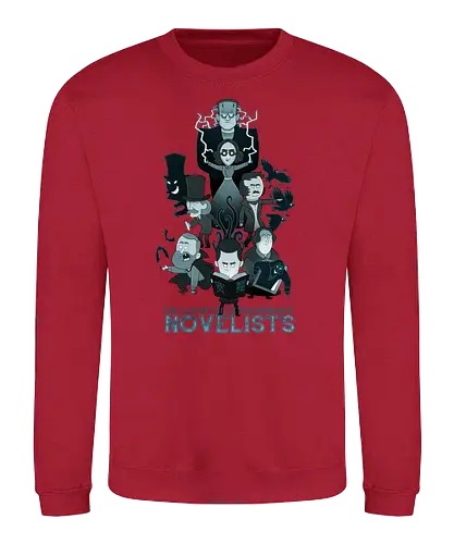 League of Extraordinary Novelists - literatur, the raven, frankenstein, dracula, oscar wilde, robert louis stevenson, bram stoker, hp lovecraft, edgar allen poe, mary shelley, books, bücher, dr. jekyll and mr. hyde - Sweatshirt