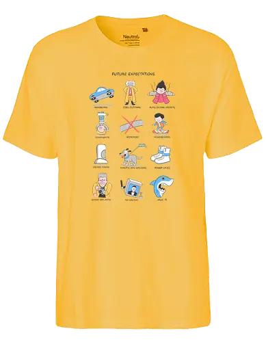 Future Expectations - 80s, doc brown, marty, Future, delorn - Fairtrade T-Shirt