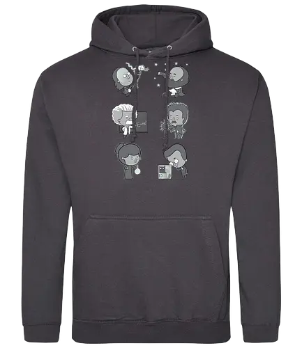Good times with science - science, benjamin franklin, galileo galilei, albert einstein, nikola tesla, marie curie, erwin schrödinger, scientists - Standard Hoodie