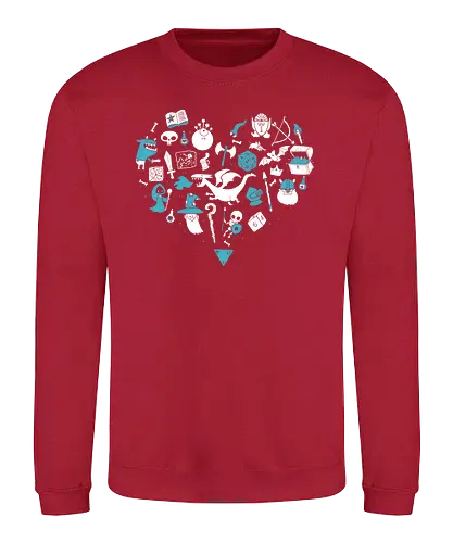 I love Gaming - i love gaming, i love, liebe, games, pen and paper, dragons, zauberer, magic, dice, würfel, Pen and Paper - Sweatshirt