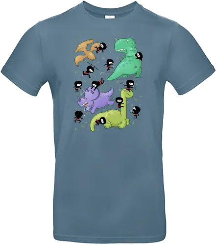 Ninjas vs. Dinosaurs - ninja, ninjas, dinosaurier, dino, dinos, dinosaur, echse, japan - Standard T-Shirt