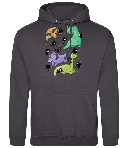 Ninjas vs. Dinosaurs - ninja, ninjas, dinosaurier, dino, dinos, dinosaur, echse, japan - Standard Hoodie