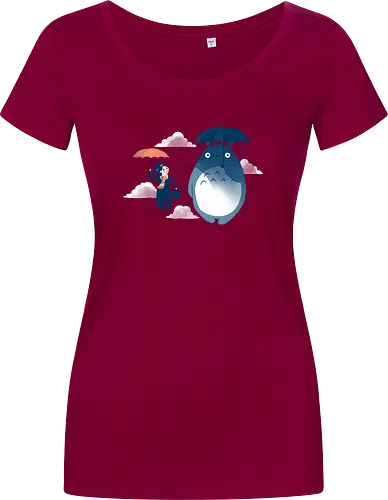 Perfect Neighbor - neighbor, nachbar, poppins, mary, umbrella, schirm, anime, manga, mashup - Damen T-Shirt