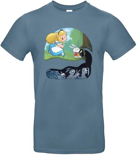 Alice in Troubleland - alice in wonderland, alice im wunderland, fun, lewis carroll, alice, rabbithole, kaninchenbau - Standard T-Shirt