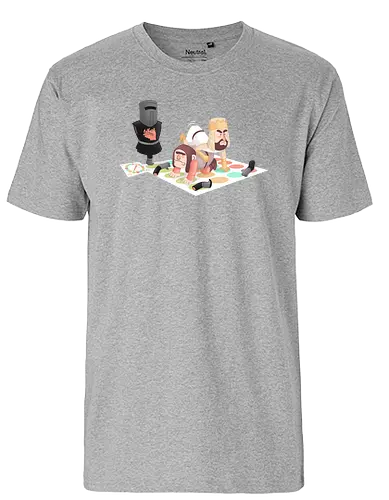 Black Knight Twister - monty python, black knight, holy grail, ritter der kokosnuss, fun, twister, king arthur - Fairtrade T-Shirt