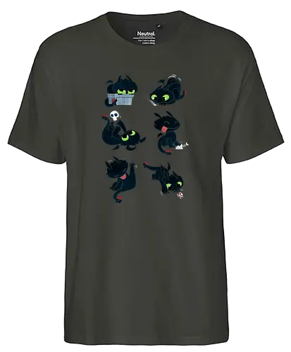 Dragon Kitty - dragon, cat, neko, mashup, cute, kawaii, niedlich, fun, Dragon - Fairtrade T-Shirt