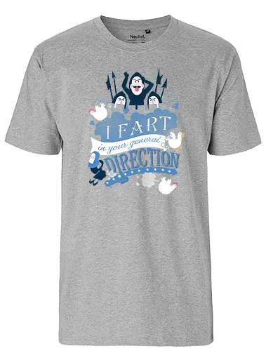 French Taunting - fart, joke franzose, french, monty python, ritter der kokosnuss, holy grail, king arthur, fun, film, movie - Fairtrade T-Shirt