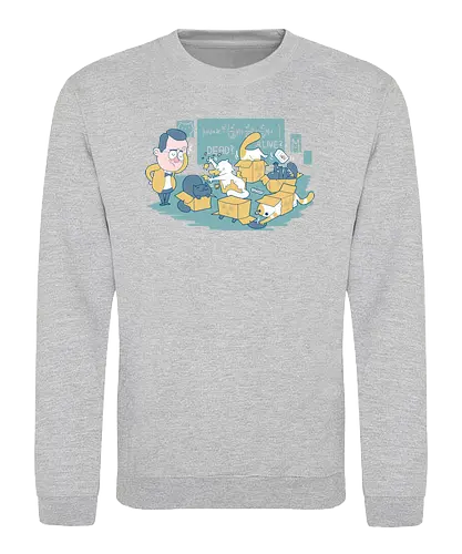 Schroedingers Cats are doing it wrong - science, wissenschaft, schrödingers katze, fail, meme, karton, cat, neko, katze, box, schroedinger's cat - Sweatshirt