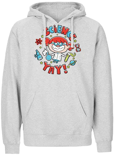 Science! Yay! - science, wissenschaft, nerd, chemie, physik, astronomy, astronomie, labcoat, labor, kittel, fun - Fairtrade Hoodie