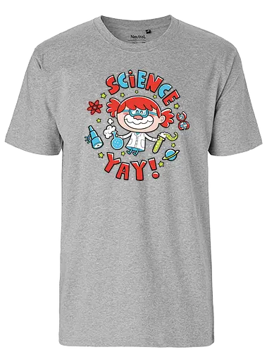 Science! Yay! - science, wissenschaft, nerd, chemie, physik, astronomy, astronomie, labcoat, labor, kittel, fun - Fairtrade T-Shirt