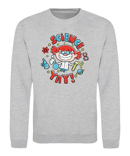 Science! Yay! - science, wissenschaft, nerd, chemie, physik, astronomy, astronomie, labcoat, labor, kittel, fun - Sweatshirt