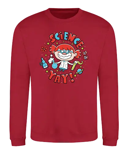 Science! Yay! - science, wissenschaft, nerd, chemie, physik, astronomy, astronomie, labcoat, labor, kittel, fun - Sweatshirt