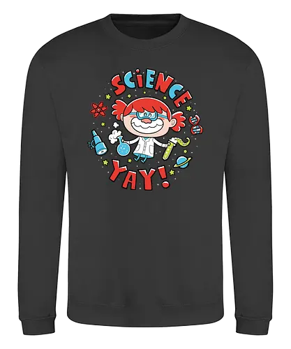 Science! Yay! - science, wissenschaft, nerd, chemie, physik, astronomy, astronomie, labcoat, labor, kittel, fun - Sweatshirt