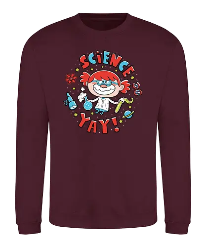 Science! Yay! - science, wissenschaft, nerd, chemie, physik, astronomy, astronomie, labcoat, labor, kittel, fun - Sweatshirt