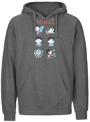 Dont worry carry a towel - handtuch, anhalter, adams, space, buch, 42, hitchhikers guide, galaxy, scifi, science fiction - Fairtrade Hoodie