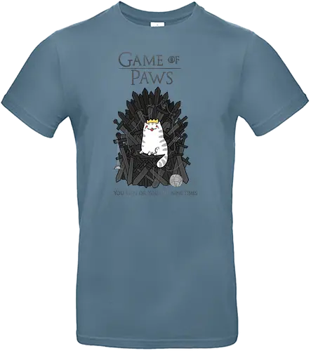 Game of Paws - game, paws, katze, cat, thron, 9 leben, throConsole - Standard T-Shirt
