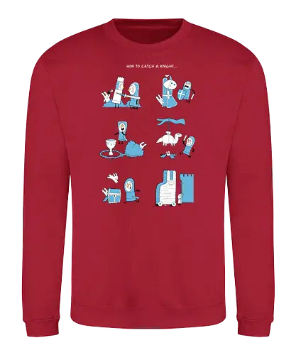 how to catch a knight - monthy python, holy grail, heiliger gral, bunny, ritter, knight, attack - Sweatshirt