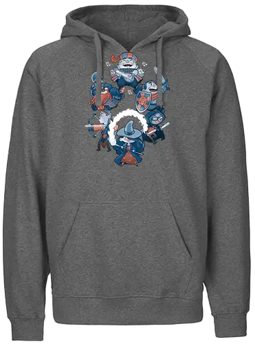 League of Adventures - rpg, roleplay, rollenspiel, fantasy, pen and paper, krieger, barde, zwerg, bogenschütze, zauberer, dieb - Fairtrade Hoodie