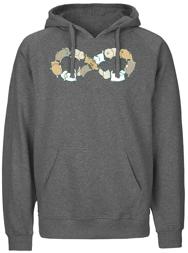 Moebius Sniff - möbius, möbiusband, unendlich, hund, schnüffeln, po, dog, hunde, dogs - Fairtrade Hoodie