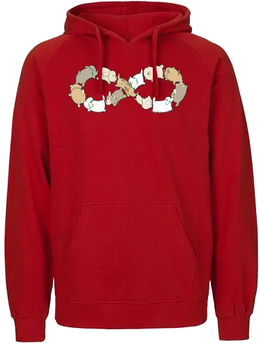 Moebius Sniff - möbius, möbiusband, unendlich, hund, schnüffeln, po, dog, hunde, dogs - Fairtrade Hoodie