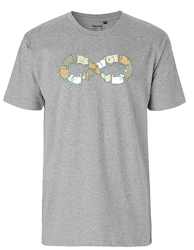 Moebius Sniff - möbius, möbiusband, unendlich, hund, schnüffeln, po, dog, hunde, dogs - Fairtrade T-Shirt